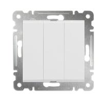 Выключатель 3-кл. СП Karea 10А IP20 механизм бел. Makel 57001091