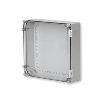 Cubo W 400 x 132, с петелями и замками, серая крышка, PC, IP66 - WPCP404013G Ensto