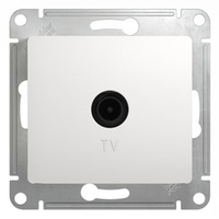 Розетка телевизионная оконечная TV 1-м СП Glossa 1дБ механизм бел. SchE GSL000191 Schneider Electric
