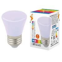 Лампа светодиодная LED-D45-1W/RGB/E27/FR/С BELL Колокольчик 1Вт матовая RGB E27 декоративная (упак. картон) Volpe UL-00005805 Uniel