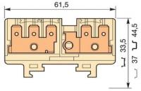 Клемма HD6/9.2G.3G quick-connect (fast on) 6,3x0,8мм, 6 мм. кв., 2 цепи(3 вертикальные + с тестовым гнездом) | 1SNA160564R0100 ABB