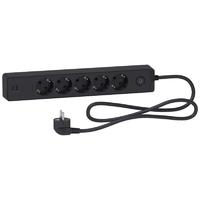 Удлинитель UNICA EXTEND 5 розеток 2К+З кабель 1.5 2 USB черн. SchE ST945U1B Schneider Electric