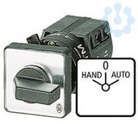 Переключатель режимов 2п Ie=12А пол.HAND- 0 -AUTO 45град. 48х48мм перед. креп. TM-2-15432/E EATON 027418