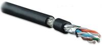 Кабель витая пара SFTP4-C7A-S22-OUT-PE-BK-500 S/FTP кат.7A 4 пары (22 AWG)ож (solid) экран-медн.оплетка кажд. в фольгевнешн. PE-55град.C-+70град.Cчерн. (500м) Hyperline 236301