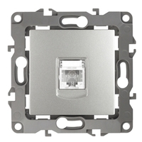 Телефонная розетка Эра 12-3105-03 RJ11 IP20 встраиваемая алюминий Б0014713 (Энергия света)