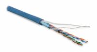 Кабель FUTP4-C5E-P26-IN-LSZH-BL-100 витая пара F/UTP; кат. 5e; 4 пары (26 AWG) многожильн. (patch) экран-фольга LSZH нг(С)-HF ( -20град.C - +75град.C) син. (уп.100м) Hyperline 243625