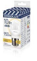 Лампа светодиодная LED-G45-10W-E27-3K "Шар" 10Вт E27 3000К 220-240В ПРОМО Ergolux 14548