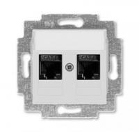 Розетка информационная Levit двойная 2хRJ45 кат. 6 сер. ABB 2CHH296118A6016
