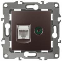 Розетка комбинированная RJ45+TV, Эра12, бронза, 12-3110-13 - Б0027448 ЭРА (Энергия света)
