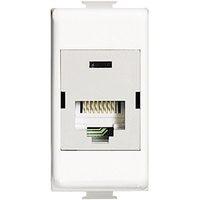 Розетка компьютерная LivingLight RJ45 STP CAT.6 IDC110 бел. Leg BTC N4262C6S Legrand