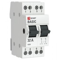 Переключатель трехпозиционный 2P 32А Basic EKF tps-2-32