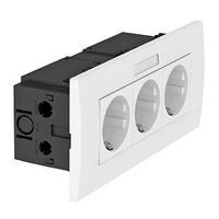 Укомплектованный розеточный блок AR45 (марк.,3xModul45,84x185x59 мм,белый) (SDE-RW D0RW3B) | 6119433 OBO Bettermann