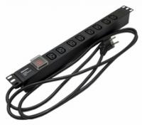 Блок розеток SHE19-8IEC-S-2.5EU для 19дюйм шкафов горизонт. с выключателем подсветкой 8хIEC 320 C13 16А 250В кабель питания 3х1.5мм2 длина 2.5м вилкой Schuko 482.6х44.4х44.4мм (ДхШхВ) Hyperline 426780