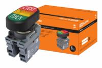 Кнопка двойная MPD4-11Y (зеленая/красная) (LED) в сборе d22мм/220В (ПУСК/СТОП) линза желтая | SQ0747-0056 TDM ELECTRIC
