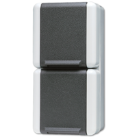 Розетка двойная вертикальная SCHUKO 16A 250V накладная IP44 JUNG 822W