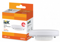 Лампа светодиодная LED 4Вт GX53 220В 3000К T75 таблетка | LLE-T80-4-230-30-GX53 IEK (ИЭК)