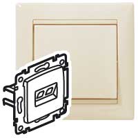 Розетка компьютерная Legrand Valena RJ45 категория 5e UTP 1 выход с захватами слоновая кость 774130