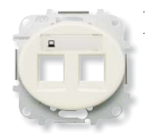 Накладка розетки компьютерной двойной шампань TACTO ABB 5518.2 CV