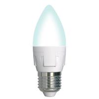 Лампа светодиодная LED-C37 7W/4000K/E27/FR/DIM PLP01WH Яркая 7Вт матовая 4000К нейтр. бел. E27 диммир. (упак. картон) Uniel UL-00004295