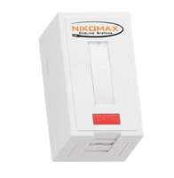 Розетка 1 порт кат.5e (класс D) 100МГц RJ45/8P8C FT-TOOL/110/KRONE T568A/B неэкран. со шторкой бел. NIKOMAX NMC-WO1UD2-FT-ST-WT NIKOMAX/NIKOLAN