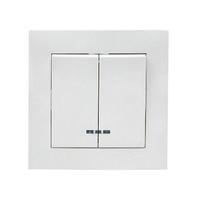 Выключатель 2-кл. СП Валенсия 10А IP20 с индикатором бел. PROxima EKF EWV10-123-10