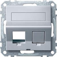Наклонная плата для Keystone RJ45 алюм | MTN4568-0460 Schneider Electric