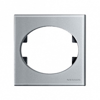 Рамка 1 пост стекло серебрянное TACTO ABB 5571 CL