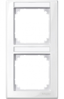 Рамка 2 поста с полем для надписи M-SMART вертикальная белый - MTN470219 Schneider Electric