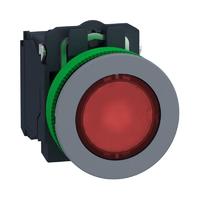 Кнопка 22мм 230-240В красн. с подсвет. заподлицо пластик C0 SchE XB5FW34M5C0 Schneider Electric