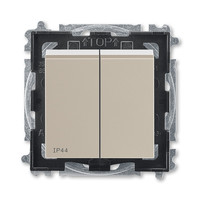 Выключатель 2-кл. Levit IP44 кофе макиато/бел. ABB 2CHH595940A4018