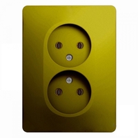 Розетка 2-м СП Glossa 16А IP20 250В без заземл. в сборе фисташк. SchE GSL001020 Schneider Electric