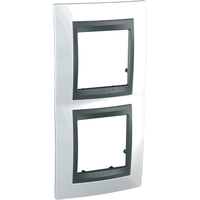 Рамка 2-м Unica Top верт. нордик/графит SchE MGU66.004V.292 Schneider Electric