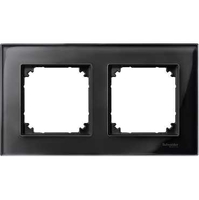 Рамка 2-м Merten стеклянная черн. оникс SchE MTN404203 Schneider Electric