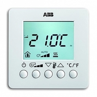 Термостат комнатный 6138/11-84-500 с ЖК-дисплеем для управления Fan- Coil SM альп. бел. ABB 2CKA006138A0003