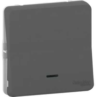 Механизм выключателя кнопочного Mureva Styl IP55 с подсветкой антрацит SchE MUR35127 Schneider Electric