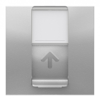 Панель лицевая UNICA MODULAR RJ45 одиночная без коннектора 2 модуля алюминий - NU941130 Schneider Electric