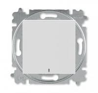Переключатель 1-кл. СП Levit IP20 с подсветкой ориентацион. сер./бел. ABB 2CHH590646A6016