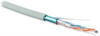 Кабель FUTP2-C5-S24-IN-LSZH-GY-500 витая пара F/UTP кат. 5; 2 пары (24 AWG) ож (solid) экран - фольга LSZH (нг(С)-HF; -40град.C +60град.C) сер.(уп.500м) Hyperline 41479