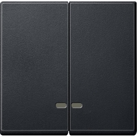 Клавиша 2-м Merten с окошком для свет. инд. антрацит SchE MTN3420-0414 Schneider Electric