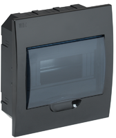 Корпус модульный пластиковый ЩРВ-П-8 IP41 встраив. черн. IEK MKP12-V-08-41-K02 (ИЭК)