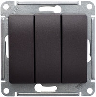 Выключатель 3-кл. СП Glossa 10А IP20 (сх. 1+1+1) 10AX механизм шоколад. SchE GSL000831 Schneider Electric