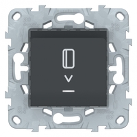 Выключатель UNICA NEW карточный с подсветкой 10 А антрацит - NU528354 Schneider Electric