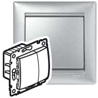 Механизм светорегулятора СП Valena 40-400Вт кноп. алюм. Leg 770262 Legrand