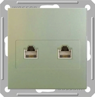 Розетка телефонная 2-м СП W59 без рамки 160В 1А шампань SchE RSI-251TT-4-86 Schneider Electric