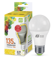 Лампа светодиодная LED-A60-standard 15Вт грушевидная 3000К тепл. бел. E27 1350лм 160-260В ASD 4690612002088 LLT