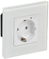 Розетка СП 16А WIFI+BLE стекл/р. защ. шторки iTEQ SMART бел. ONI IT-R16SFWBG-K01 IEK (ИЭК)