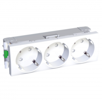 РОЗЕТКА ТРОЙНАЯ 45 2P+E СО ШТОРК. R9003 | ALB44262 Schneider Electric