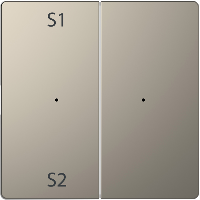 Клавиша двойная Merten D-Life PlusLink с S1/S2 пусто SD никель SchE MTN5226-6050 Schneider Electric