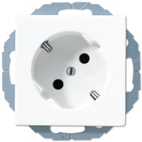 Розетка штепсельная SCHUKO 16A 250V угол наклона 45 гр. белый JUNG A520-45KIWW