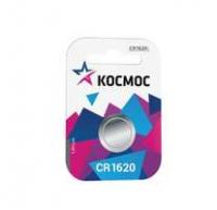 Элемент питания литиевый CR CR1620 1хBL (блист.1шт) Космос KOCR16201BL
